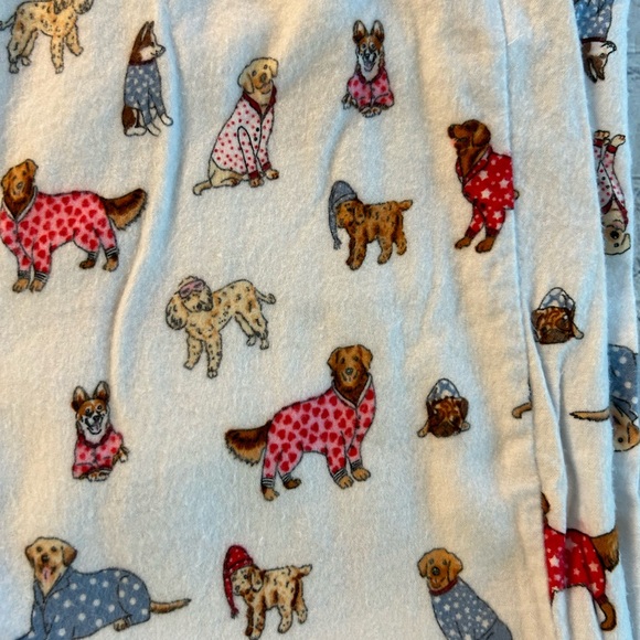 LIVE LOVE LOUNGE KAREN NEUBÜRGER WHITE WITH DOGGIES SLEEPWEAR WOMEN’S PJS LARGE - Picture 8 of 10